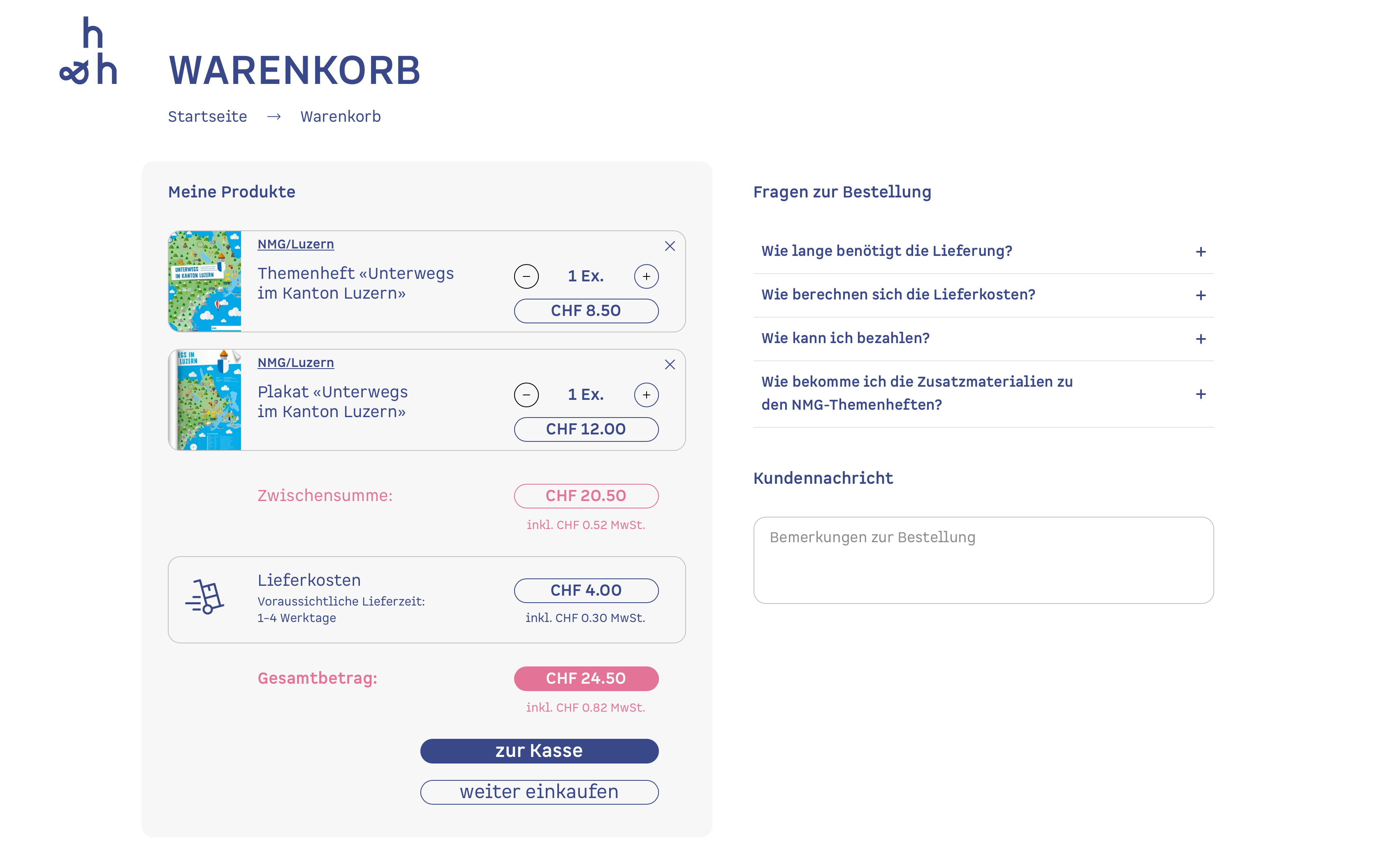 Screenshot of Handschin & Handschin