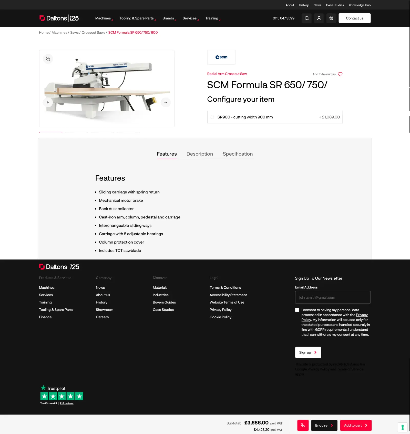 Screenshot of Daltons Machines