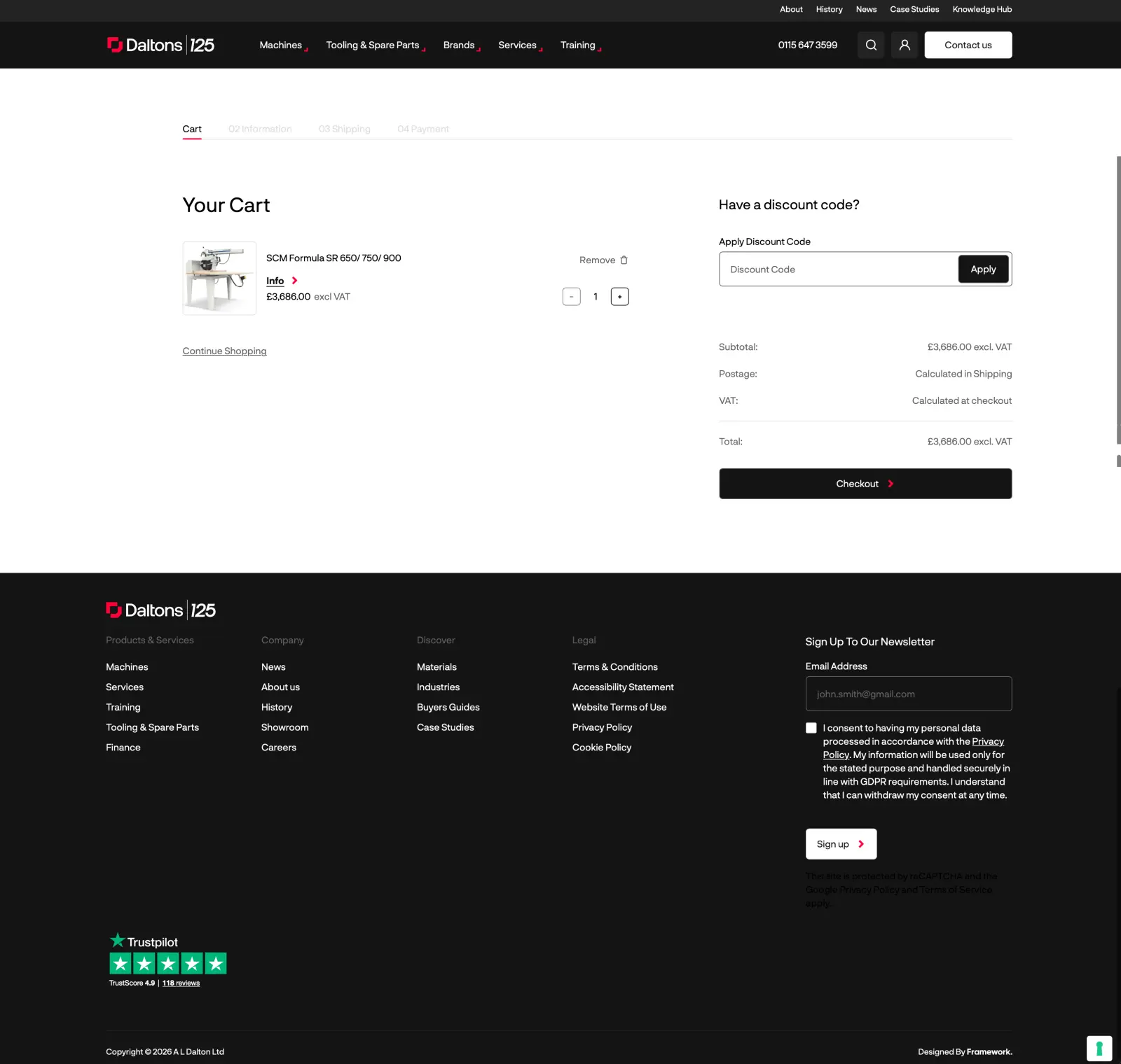 Screenshot of Daltons Machines