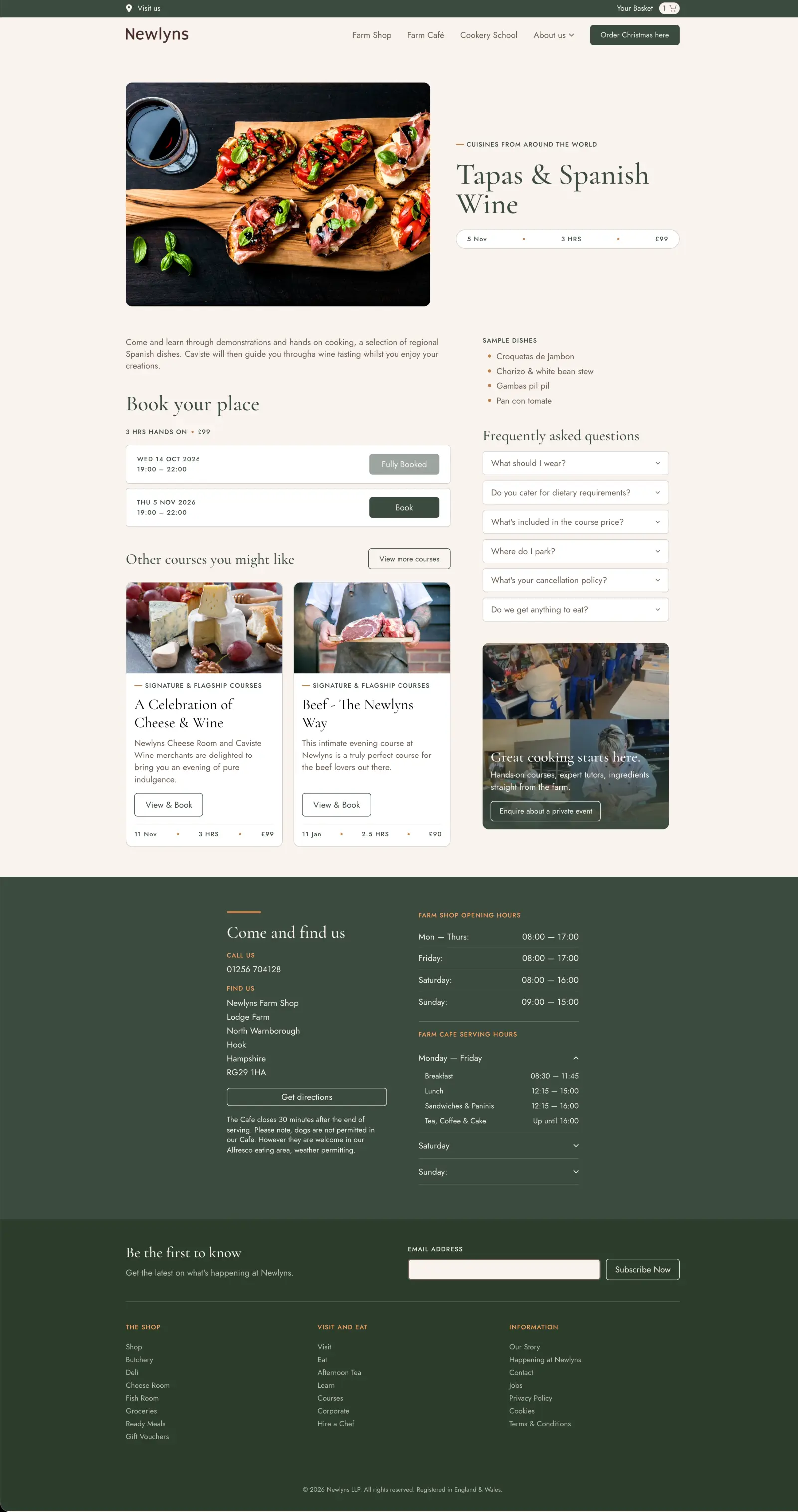 Screenshot of Newlyns Farmshop